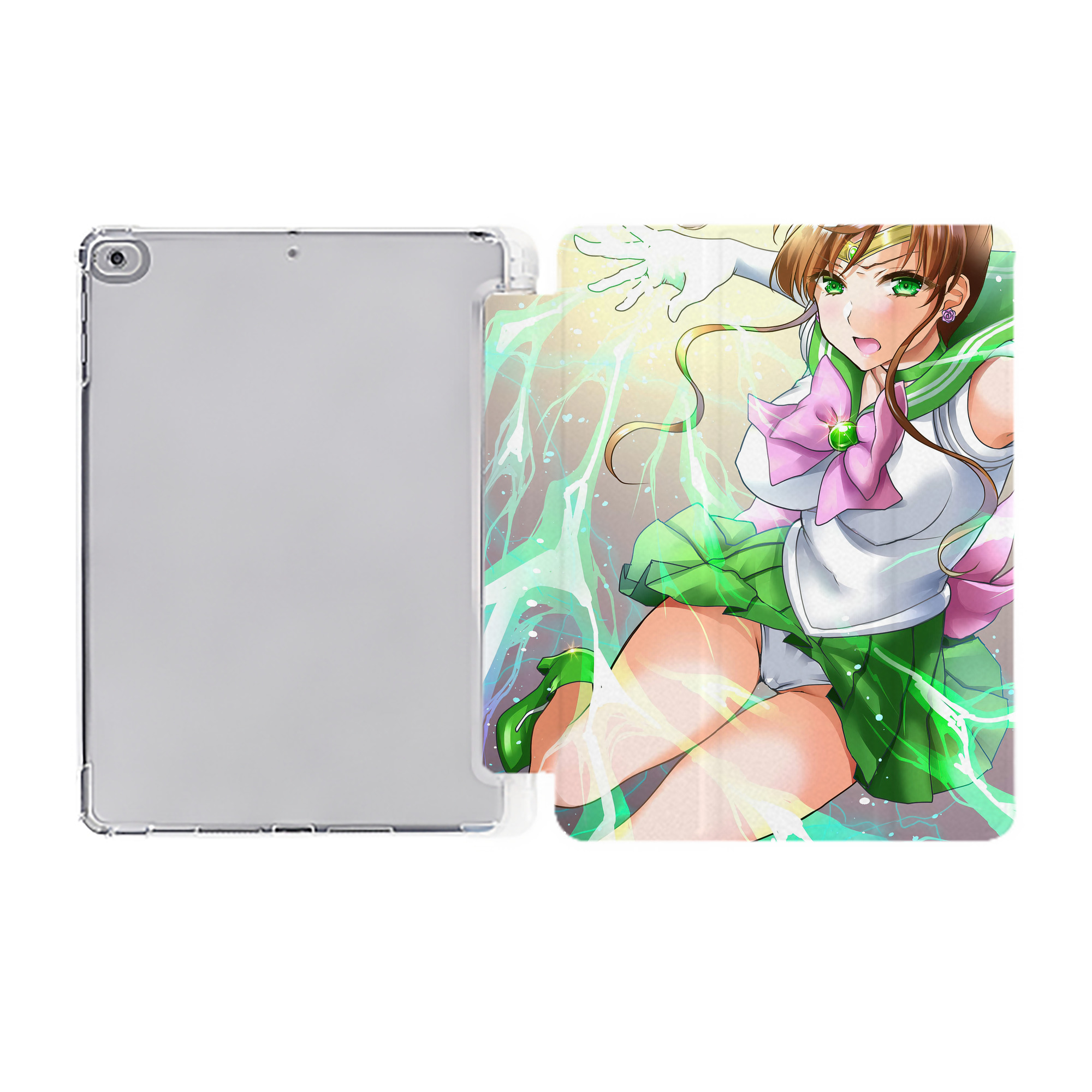 （画像用） 美少女戦士セーラームーン Sailor Moon IPad ケース ペン収納付き 三つ折りスタンド PUレザー×シリコン 対応機種9.5/10.5/10.9インチ